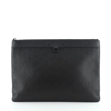 Louis Vuitton Discovery Pochette Monogram Shadow Leather GM