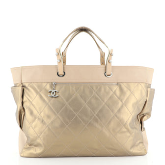 Chanel Biarritz Pocket Tote Quilted Coated Canvas XL