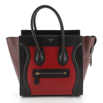 Celine Tricolor Luggage Bag Leather Micro
