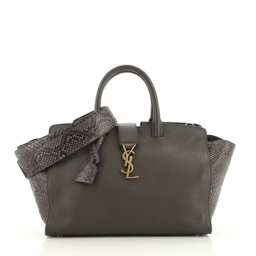 Saint Laurent Monogram Cabas Downtown Leather with Python Small