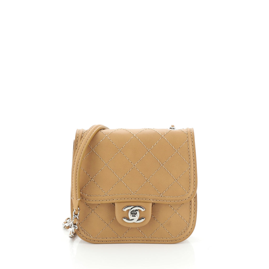 Chanel Citizen Flap Bag Quilted Calfskin Mini Brown 549363
