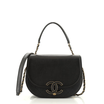 Chanel Coco Curve Flap Messenger Calfskin and Quilted Goatskin Small