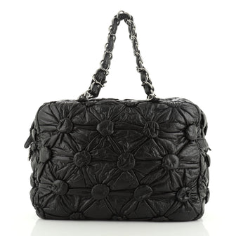 Chanel Lemarie Bowler Bag Draped Lambskin Medium