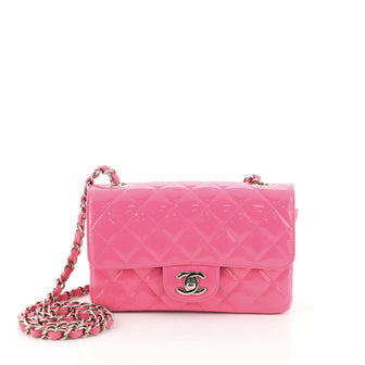 Chanel Classic Single Flap Bag Quilted Patent Mini