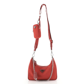 Prada Re-Edition Crossbody Hobo Tessuto Small