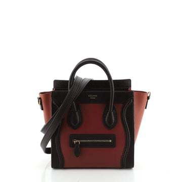 Celine Tricolor Luggage Bag Leather Nano