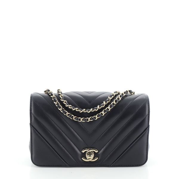 Chanel Statement Flap Bag Chevron Iridescent Caviar Small - ShopStyle