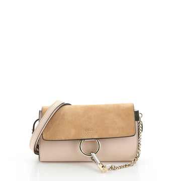 Chloe Faye Shoulder Bag Leather and Suede Mini