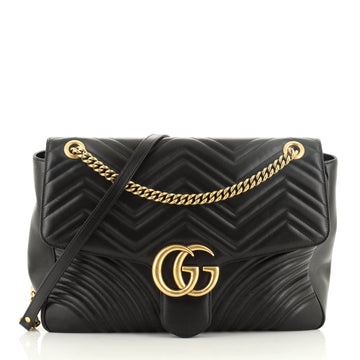 Gucci GG Marmont Flap Bag Matelasse Leather Large