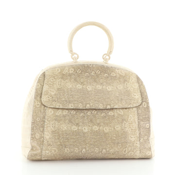 Nancy Gonzalez Top Handle Frame Bag Lizard Large