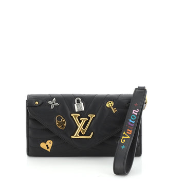 Louis Vuitton New Wave Long Wallet Embellished Quilted Leather