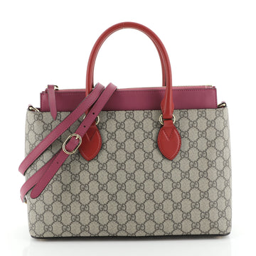 Gucci Linea A Convertible Tote GG Coated Canvas Small