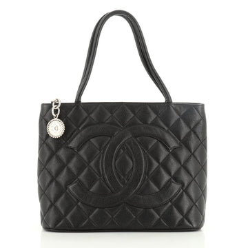 Chanel Medallion Tote Quilted Caviar