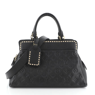 Louis Vuitton Vosges Handbag Whipstitch Monogram Empreinte Leather MM