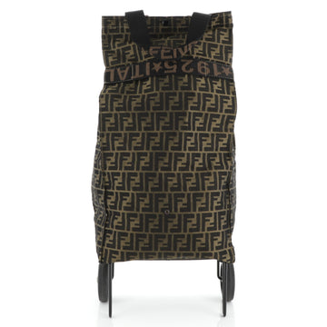 Fendi Jolly Trailer Rolling Cart Zucca Canvas