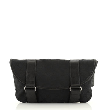 Gucci Vintage Flap Waist Bag GG Canvas Medium