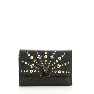 Louis Vuitton Capucines Compact Wallet Embellished Leather
