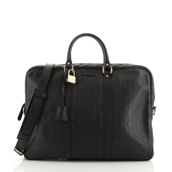 Gucci Convertible Briefcase Guccissima Leather Large