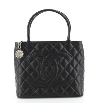 Chanel Medallion Tote Quilted Caviar