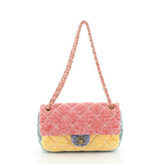 Ultimate Stitch Flap Bag Multicolor Quilted Jersey Medium