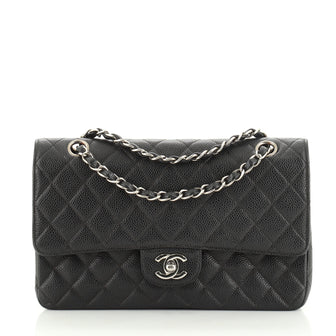 Chanel Classic Double Flap Bag Quilted Caviar Medium