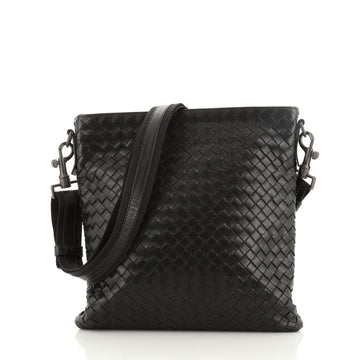 Bottega Veneta Flat Messenger Bag Intrecciato Nappa Small