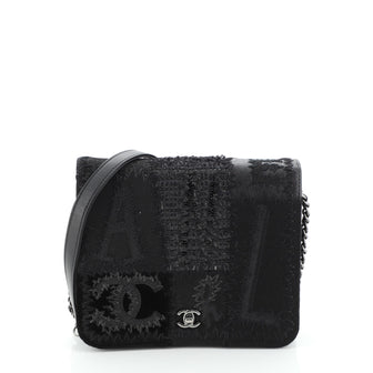 Chanel Square Wallet on Chain Mixed Media Patchwork