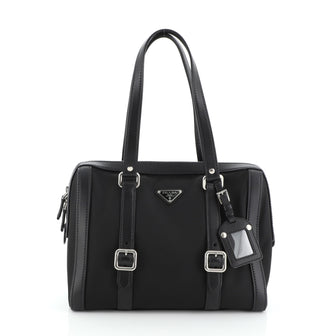 Prada Belted Boston Bag Tessuto Medium