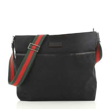 Gucci Front Pocket Web Messenger GG Canvas Small