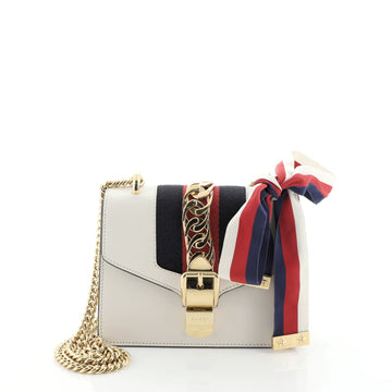 Gucci Sylvie Chain Shoulder Bag Leather Mini