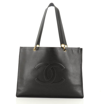 Chanel Vintage CC Chain Tote Caviar XL