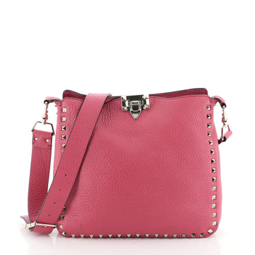 Valentino Rockstud Flip Lock Messenger Bag Leather Small
