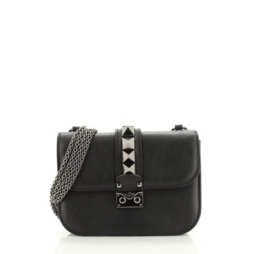 Valentino Glam Lock Shoulder Bag Leather Mini