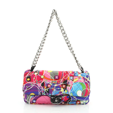 Chanel Kaleidoscope Chain Flap Bag Quilted Printed Satin Medium