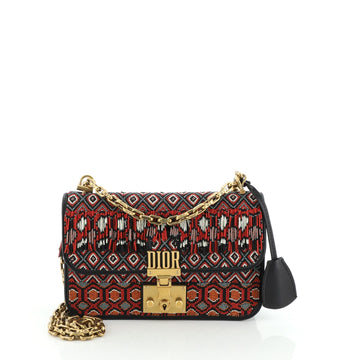 Christian Dior Dioraddict Flap Bag Beaded Leather Small