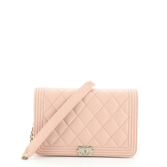 Chanel Boy Wallet on Chain Quilted Caviar
