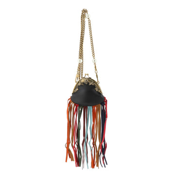 Gucci Animalier Frame Bag Multicolor Fringe