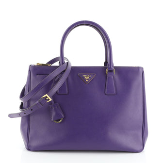 Prada Double Zip Lux Tote Saffiano Leather Medium