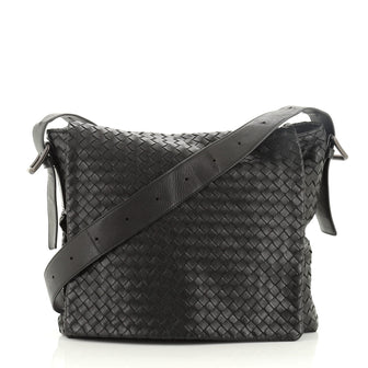 Bottega Veneta Square Flap Messenger Bag Intrecciato Nappa Medium