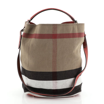 Burberry Ashby Handbag House Check Canvas Medium