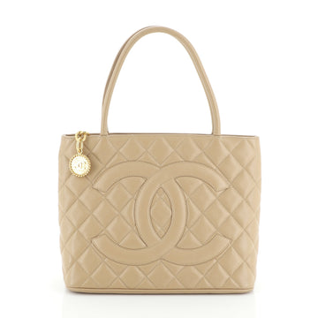 Chanel Medallion Tote Quilted Caviar