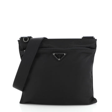 Prada Zip Messenger Bag Tessuto Medium