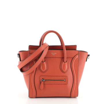 Celine Luggage Bag Grainy Leather Nano