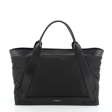 Balenciaga Navy Cabas Zip Tote Nylon with Leather Medium