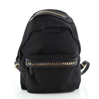 falabella go mini backpack Stella McCartney Falabella Go Backpack Nylon Medium Black 55174128