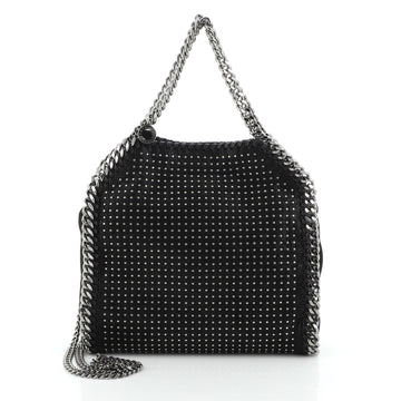 Stella McCartney Falabella Fold Over Crossbody Bag Studded Shaggy Deer Mini