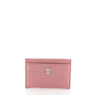 Chanel Classic Card Holder Camellia Lambskin