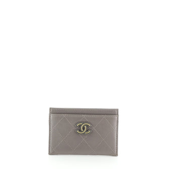 Chanel Stitch Card Case Quilted Lambskin