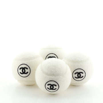 Chanel Set of 4 Tennis Balls Felt
