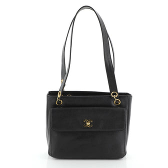 Chanel Vintage Front Pocket Tote Caviar Small